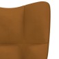 vidaXL Silla mecedora con reposapiés terciopelo marrón vidaXL Silla mecedora con reposapiés terciopelo marrón