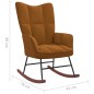 vidaXL Silla mecedora con reposapiés terciopelo marrón vidaXL Silla mecedora con reposapiés terciopelo marrón