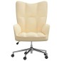 vidaXL Silla de relajación de terciopelo blanco crema vidaXL Silla de relajación de terciopelo blanco crema