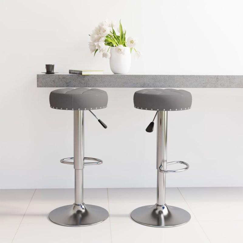 vidaXL Taburetes de cocina 2 unidades tela gris oscuro vidaXL Taburetes de cocina 2 unidades tela gris oscuro