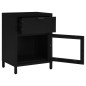 vidaXL Mesitas de noche 2 uds acero y vidrio negras 40x30x54,5 cm vidaXL Mesitas de noche 2 uds acero y vidrio negras 40x30x54,5 cm