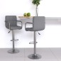 vidaXL Taburetes de cocina 2 unidades cuero sintético gris vidaXL Taburetes de cocina 2 unidades cuero sintético gris