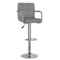 vidaXL Taburetes de cocina 2 unidades cuero sintético gris vidaXL Taburetes de cocina 2 unidades cuero sintético gris