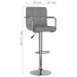 vidaXL Taburetes de cocina 2 unidades cuero sintético gris vidaXL Taburetes de cocina 2 unidades cuero sintético gris