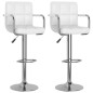vidaXL Taburetes de cocina 2 unidades cuero sintético blanco vidaXL Taburetes de cocina 2 unidades cuero sintético blanco