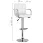 vidaXL Taburetes de cocina 2 unidades cuero sintético blanco vidaXL Taburetes de cocina 2 unidades cuero sintético blanco