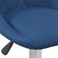 vidaXL Taburete de cocina 2 unidades de terciopelo azul vidaXL Taburete de cocina 2 unidades de terciopelo azul