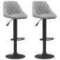 vidaXL Taburetes de cocina 2 unidades terciopelo gris claro vidaXL Taburetes de cocina 2 unidades terciopelo gris claro