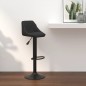 vidaXL Taburete de cocina de terciopelo negro vidaXL Taburete de cocina de terciopelo negro
