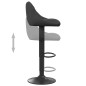 vidaXL Taburete de cocina de terciopelo negro vidaXL Taburete de cocina de terciopelo negro