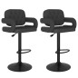 vidaXL Taburetes de cocina 2 unidades tela gris oscuro vidaXL Taburetes de cocina 2 unidades tela gris oscuro