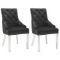 vidaXL Sillas comedor 2 unidades de terciopelo negro vidaXL Sillas comedor 2 unidades de terciopelo negro