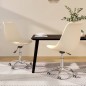 vidaXL Sillas de comedor giratorias 2 unidades tela color crema vidaXL Sillas de comedor giratorias 2 unidades tela color crema