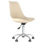 vidaXL Sillas de comedor giratorias 2 unidades tela color crema vidaXL Sillas de comedor giratorias 2 unidades tela color crema