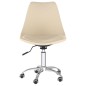 vidaXL Sillas de comedor giratorias 2 unidades tela color crema vidaXL Sillas de comedor giratorias 2 unidades tela color crema