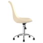 vidaXL Sillas de comedor giratorias 2 unidades tela color crema vidaXL Sillas de comedor giratorias 2 unidades tela color crema
