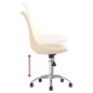 vidaXL Sillas de comedor giratorias 2 unidades tela color crema vidaXL Sillas de comedor giratorias 2 unidades tela color crema