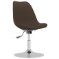 vidaXL Sillas de comedor giratorias 4 unidades tela marrón oscuro