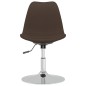 vidaXL Sillas de comedor giratorias 4 unidades tela marrón oscuro