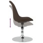 vidaXL Sillas de comedor giratorias 4 unidades tela marrón oscuro