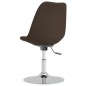 vidaXL Sillas de comedor giratorias 4 unidades tela marrón oscuro