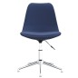 vidaXL Sillas de comedor giratorias 2 unidades tela azul