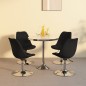 vidaXL Sillas de comedor giratorias 4 unidades tela negro vidaXL Sillas de comedor giratorias 4 unidades tela negro