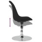 vidaXL Sillas de comedor giratorias 4 unidades tela negro vidaXL Sillas de comedor giratorias 4 unidades tela negro