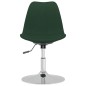 vidaXL Sillas de comedor giratorias 4 unidades tela verde oscuro vidaXL Sillas de comedor giratorias 4 unidades tela verde oscuro