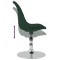 vidaXL Sillas de comedor giratorias 4 unidades tela verde oscuro vidaXL Sillas de comedor giratorias 4 unidades tela verde oscuro