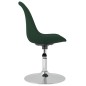 vidaXL Sillas de comedor giratorias 4 unidades tela verde oscuro vidaXL Sillas de comedor giratorias 4 unidades tela verde oscuro