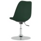 vidaXL Sillas de comedor giratorias 4 unidades tela verde oscuro vidaXL Sillas de comedor giratorias 4 unidades tela verde oscuro