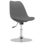 vidaXL Sillas de comedor giratorias 4 unidades tela gris claro
