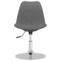 vidaXL Sillas de comedor giratorias 4 unidades tela gris claro