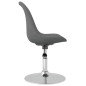 vidaXL Sillas de comedor giratorias 4 unidades tela gris claro