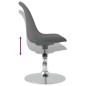 vidaXL Sillas de comedor giratorias 4 unidades tela gris claro