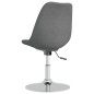 vidaXL Sillas de comedor giratorias 4 unidades tela gris claro