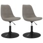 vidaXL Sillas de comedor giratorias 2 uds de terciopelo gris claro