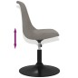 vidaXL Sillas de comedor giratorias 2 uds de terciopelo gris claro