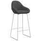 vidaXL Taburete de barra de cocina de terciopelo gris oscuro vidaXL Taburete de barra de cocina de terciopelo gris oscuro