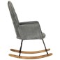 vidaXL Silla mecedora de lona vintage gris vidaXL Silla mecedora de lona vintage gris