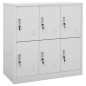 vidaXL Armarios taquilla 5 uds de acero gris claro 90x45x92,5 cm vidaXL Armarios taquilla 5 uds de acero gris claro 90x45x92,5 cm