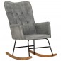 vidaXL Silla mecedora de lona vintage gris vidaXL Silla mecedora de lona vintage gris