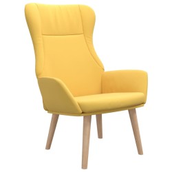 vidaXL Sillón de relax de tela amarillo mostaza