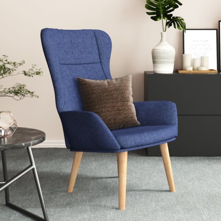 vidaXL Sillón de relax de tela azul