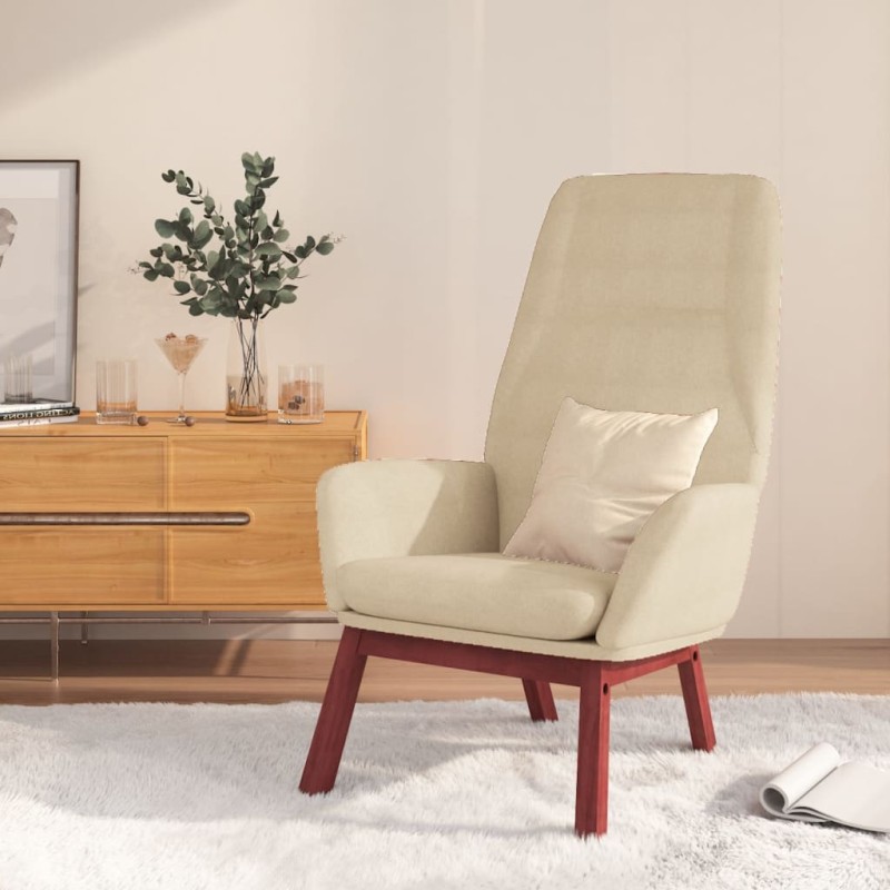 vidaXL Sillón de relax de tela color crema vidaXL Sillón de relax de tela color crema