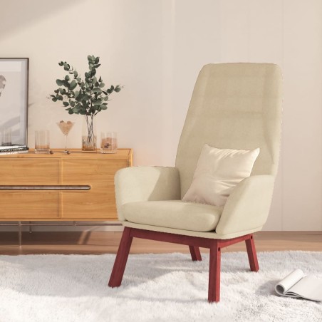 vidaXL Sillón de relax de tela color crema