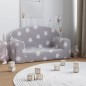 vidaXL Sofá infantil de 2 plazas gris claro con estrellas felpa suave vidaXL Sofá infantil de 2 plazas gris claro con estrellas felpa suave
