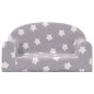 vidaXL Sofá infantil de 2 plazas gris claro con estrellas felpa suave vidaXL Sofá infantil de 2 plazas gris claro con estrellas felpa suave