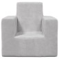 vidaXL Sofá para niños felpa suave gris claro vidaXL Sofá para niños felpa suave gris claro